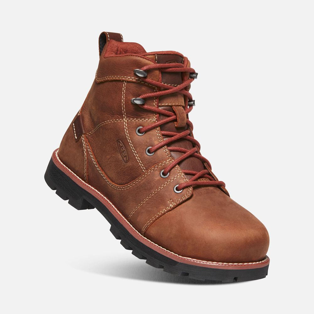 Botas de Trabajo Keen Mexico Marrom - Mujer Seattle 6\" Waterproof (Aluminum Toe) - IY4972608